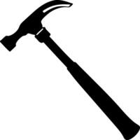 Black Hammer Silhouette Illustration for Construction Design and DIY Projects vector