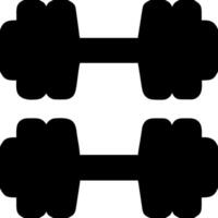 Black Dumbbell for Fitness and Exercise Design Elements vector