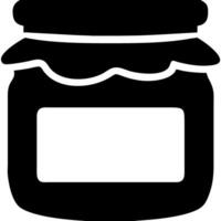 Black Silhouette Jar with Blank Label for Product Mockup and Design vector