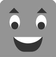 Happy Face with Simple Geometric Shapes Smiling Expression vector