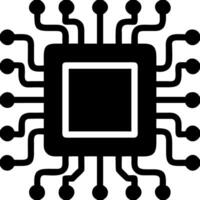 Illustration of Computer Microchip Symbol for Technology and Innovation Concepts vector