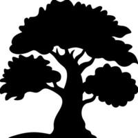 Silhouette of Majestic Tree Art for Nature and Environment Themes vector