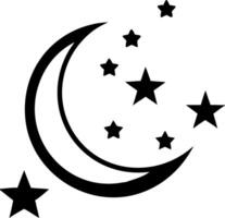 Celestial Moon and Starry Night Illustration for Decor and Design Projects vector