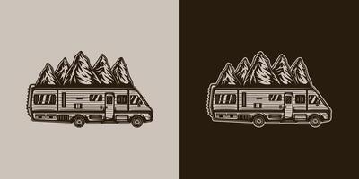 Two different logos for an rv vector