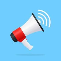illustration of megaphone and loudspeaker vector