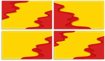 Collection of modern abstract wave background with copy space vector