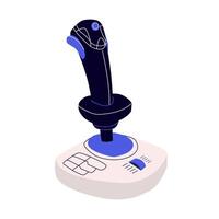 Gamepad, Game Controller or Joystick for aviation games isolated on white background. Fashion patch, badge, emblem. For web and mobile graphic design. Flat Design vector