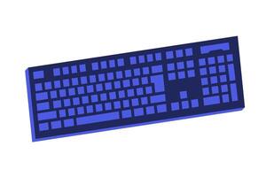 keyboard gadget technology icon. Isolated and flat illustration. View from above vector