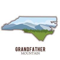 Grandfather Mountain in North Carolina Design Perfect for Print, Apparel, etc vector