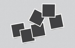 Creative Photo Collage Mockup Set on transparent background vector