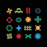 Minimalism geometric Bauhaus style symbol design elements vector