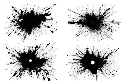 ink splash design elements vector