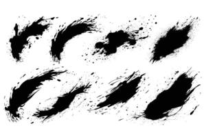collection of flat design ink splash element vector