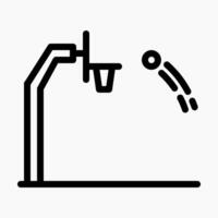 Design Illustration graphic of basketball icon with line style. Suitable for UI, mobile design, web design, etc. vector