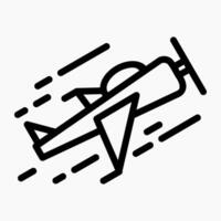 Design Illustration graphic of aircraft icon with line style. Suitable for UI, mobile design, web design, etc. vector