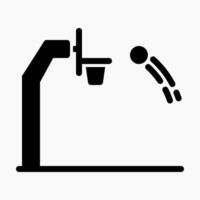 Design Illustration graphic of basketball icon with glyph style. Suitable for UI, mobile design, web design, etc. vector