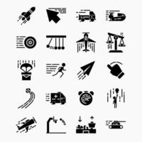 Design Illustration graphic of motion icon set with glyph style. Suitable for UI, mobile design, web design, etc vector