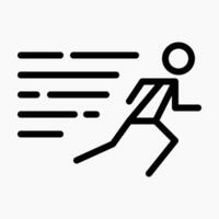 Design Illustration graphic of running man icon with line style. Suitable for UI, mobile design, web design, etc. vector
