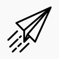 Design Illustration graphic of paper plane icon with line style. Suitable for UI, mobile design, web design, etc. vector