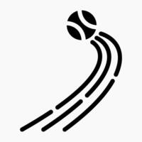 Design Illustration graphic of shooting ball icon with glyph style. Suitable for UI, mobile design, web design, etc. vector