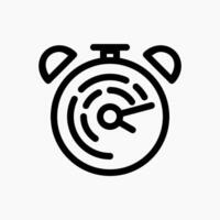 Design Illustration graphic of clock icon with line style. Suitable for UI, mobile design, web design, etc. vector
