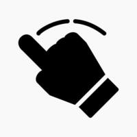 Design Illustration graphic of hand sign icon with glyph style. Suitable for UI, mobile design, web design, etc. vector