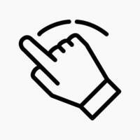 Design Illustration graphic of hand sign icon with line style. Suitable for UI, mobile design, web design, etc. vector