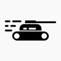 Design Illustration graphic of tank icon with glyph style. Suitable for UI, mobile design, web design, etc. vector