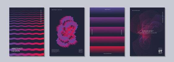 Abstract gradient musical flyer. Suitable for poster, greeting and business card, invitation, flyer, banner, brochure, email header, post in social networks, advertising, events and page cover. vector