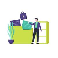 Ensure the security of important documents vector