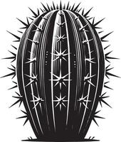 Decorative cactus shadow design on a crisp white canvas vector