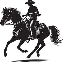 Elegant cowboy icon design on a plain white background vector