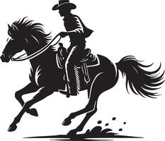 Vibrant cowboy shape icon on a pristine white backdrop vector