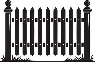 Textured garden fence shape design on a pristine white canvas vector