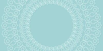 Blue Background, Ramadhan Concept Mandala Rotating Design, Beautiful Line Texture vector