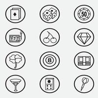 casino icon good for element design, gamble icon, ui design, web design, symbol etc vector