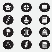 school icon good for element design, education icon, ui design, web design, silhouette design, etc vector