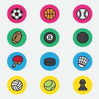 sport icon with color good for element design, sport equipment, ui design, web design, etc vector