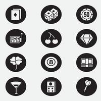 casino icon good for element design, gamble icon, ui design, web design, silhouette design, etc vector