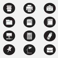 office icon good for element design, workspace icon, ui design, web design, silhouette design, etc vector