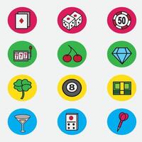casino icon with color good for element design, gamble icon, ui design, web design, etc vector