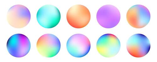 luminous colorful 3d sphere shape design collection vector