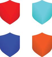 Different Colour Shield Badges vector