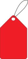 Discount price tag red color . vector