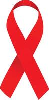 Aids awareness red ribbon vector