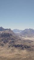 An aerial view of a mountain range in the desert video