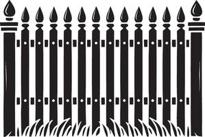 Striking garden fence shape shadow on a blank white backdrop vector