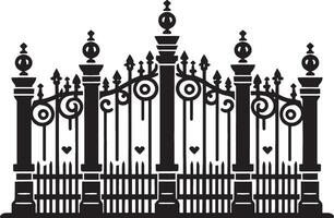 Creative garden fence shadow design on a pristine white surface vector