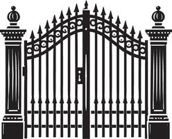 Beautiful garden fence shadow design on pure white background vector