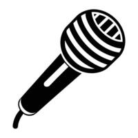 A microphone icon on a white background vector
